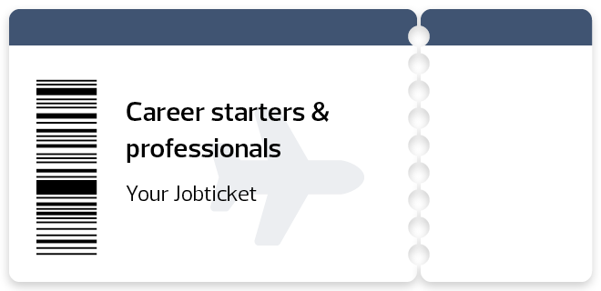 Grafik Career Starters & professsionals als Flugticket